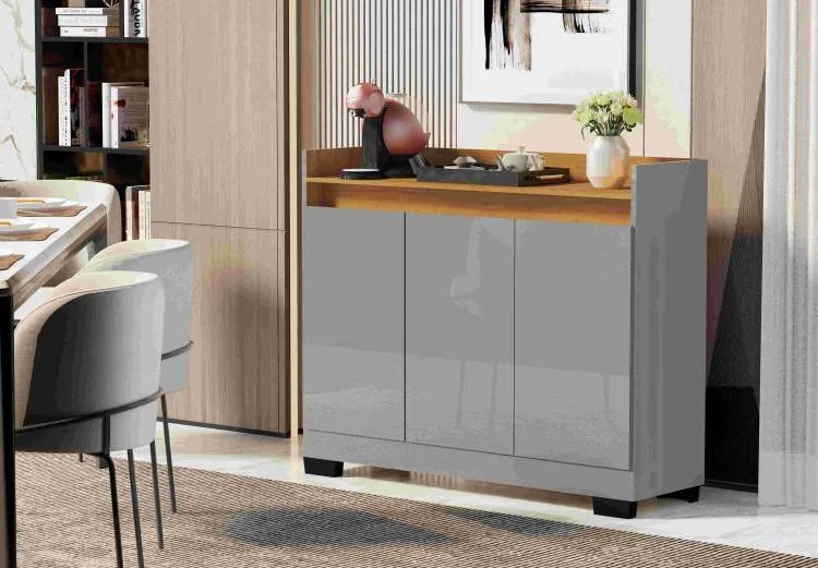 Buffet Real 3P Cinza Onix.Mel Primus — Cinza Onix/Mel