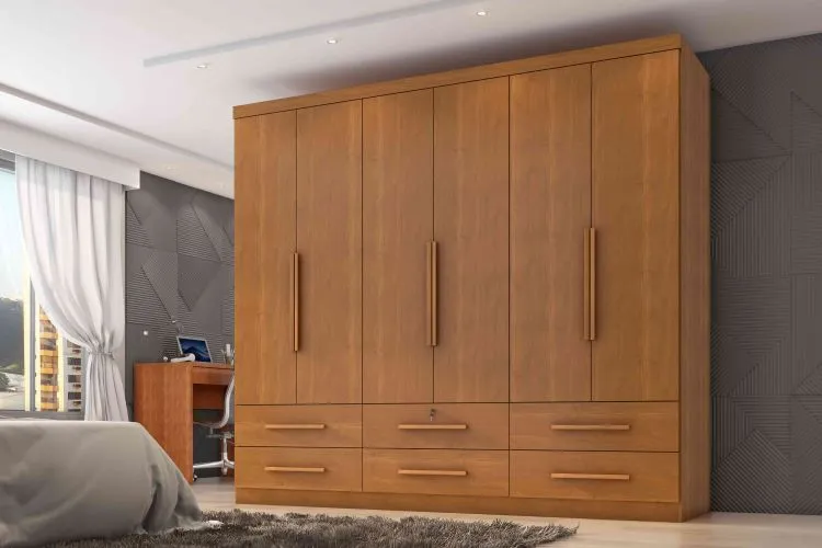 Roupeiro Maximus Plus 6P6G Zanzini Moveis — Cinamomo