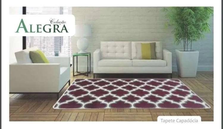Tapete Alegra 1,50 x 2,00 Estampa Berlim PrataTextil — Tapete Alegra 150x200 - Estampa Capadócia
