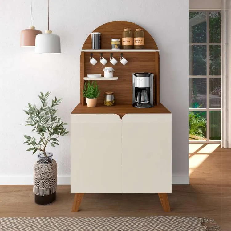 Cantinho do Cafe Viena 2P Cedro.Off White Artely — Cedro/Off White