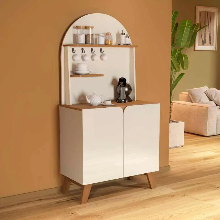 Cantinho do Cafe Viena 2P Cedro.Off White Artely — Off White/Cinamomo
