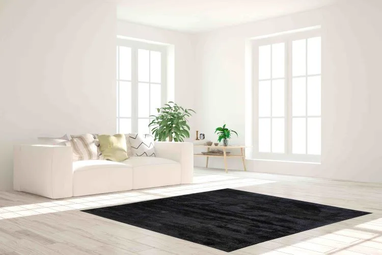 Tapete Apolo 1,00 x 1,50 Estampa Azul PrataTextil — Tapete Apolo 100x150 - Estampa Preto