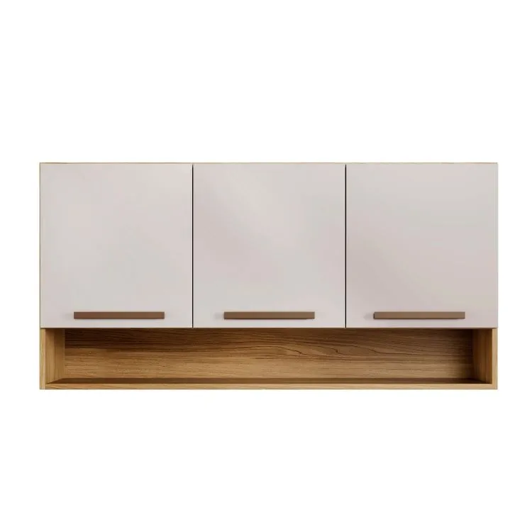 Armario Aereo Plus 120 3P1N Arte Moveis — Cinamomo/Off White