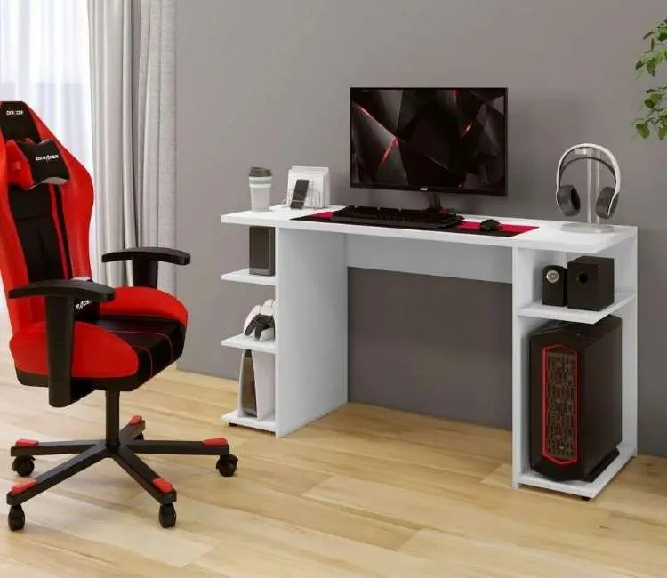 Escrivaninha Gamer Arte Moveis — Branco