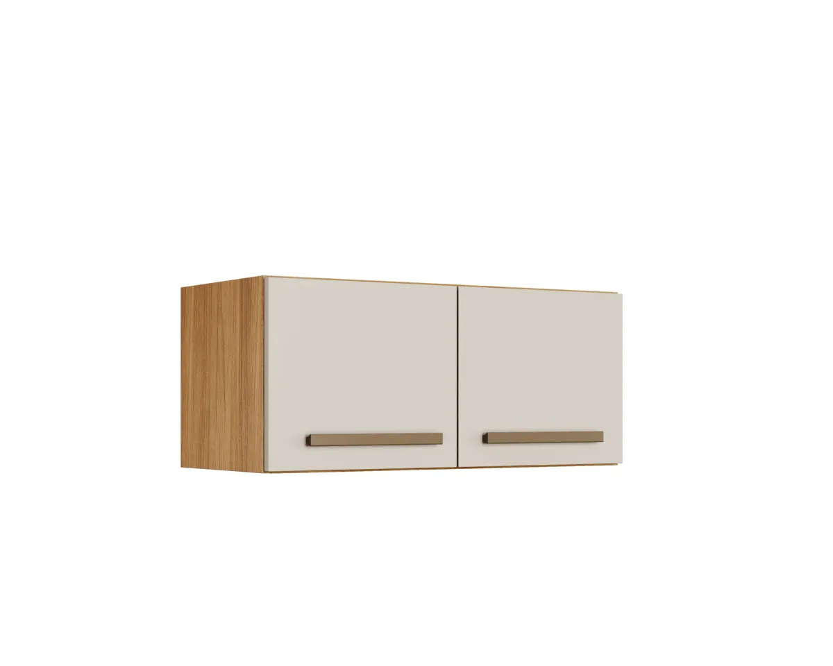 Armario Aereo Turquesa 70 2P Branco Arte Moveis — Aéreo Turquesa 70 2P - Cinamomo/Off White