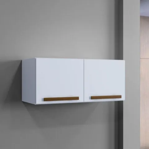 Armario Aereo Turquesa 70 2P Branco Arte Moveis