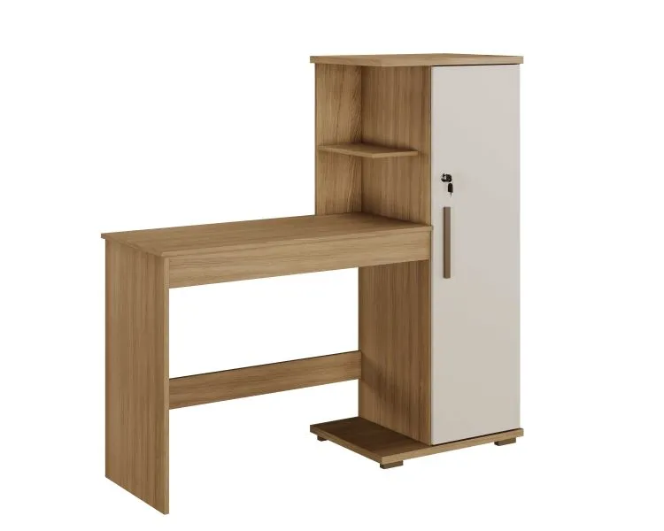 Escrivaninha Savana 1P Branco Arte Moveis — Escrivainha Savana - Cinamomo/Off White