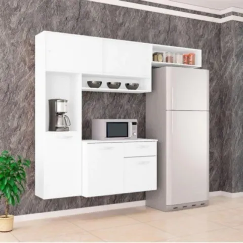 Cozinha Suspensa Thais 5P3N1G Branco Poquema