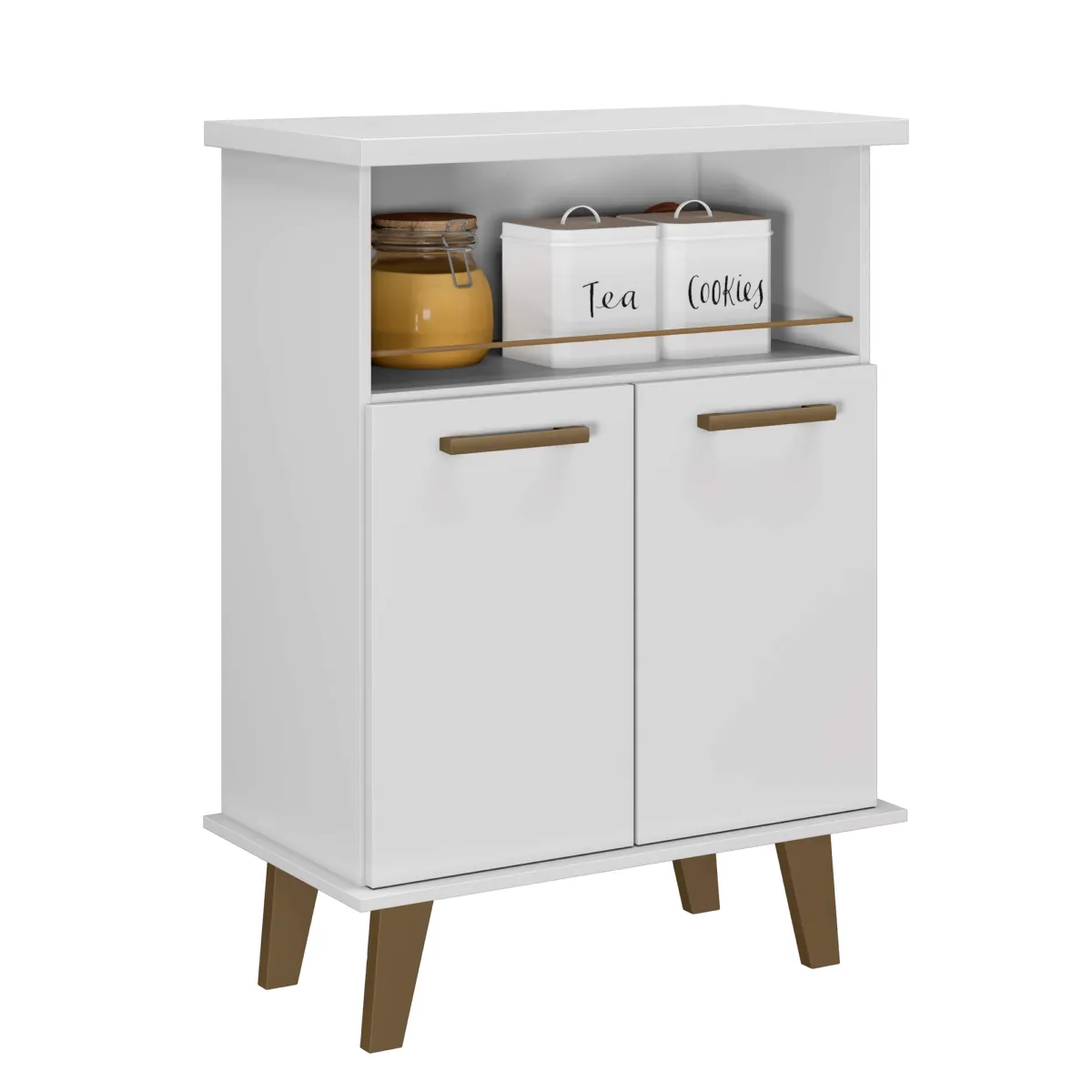 Balcao Arte Smart 60 2P1N Branco Arte Moveis — Balcao Arte Smart - Branco
