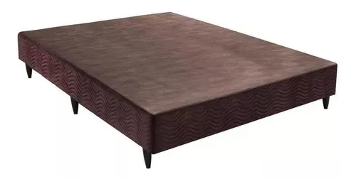 Base Sommier Casal 138x188x30 Camurca Bege Ortobom — Base Sommier Casal - Carmurça Marrom