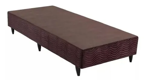 Base Sommier Solteiro 88x188x30 Camurca Marrom Ortobom
