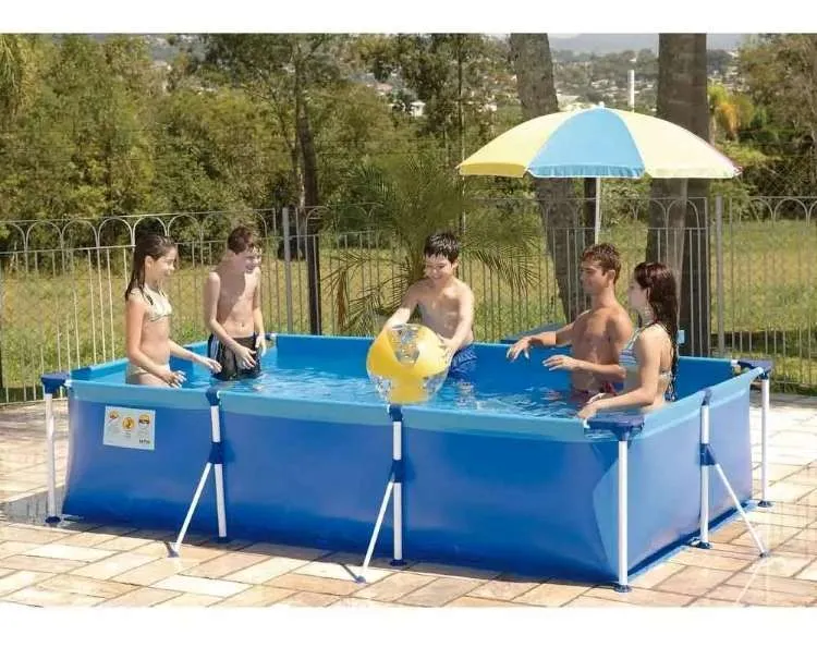 Piscina Premium 3700 Litros Azul Metalurgica Mor — Piscina Premium 3700 Litros