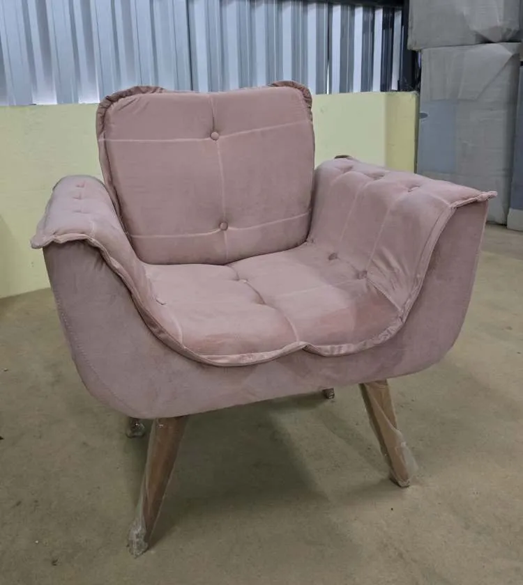 Poltrona Grazeila AL Estofados — Veludo Inca - Rose