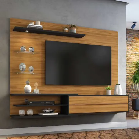 Painel NT 1115 180 Freijo Trend.Preto TX Notavel Moveis