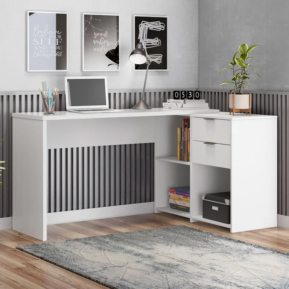 Mesa Office NT 2060 2G3N Notavel — Branco New