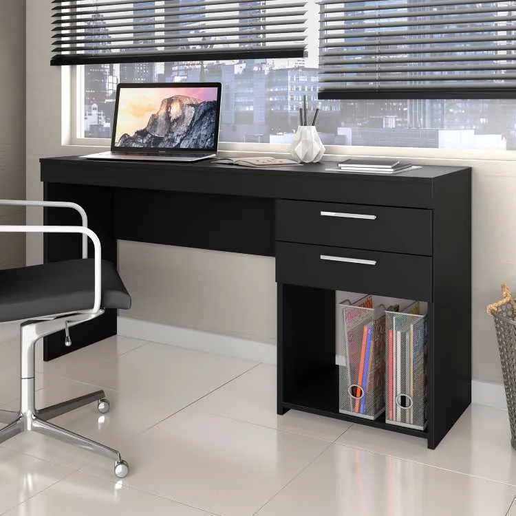 Mesa Office 2G1N Freijo Trend Notavel — Preto Tx
