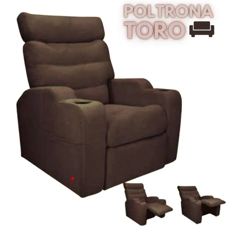 Poltrona Reclinavel Toro MX 74 2 Estagios 000289 Matrix — Corino Marrom