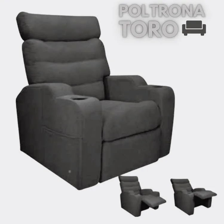 Poltrona Reclinavel Toro MX 74 2 Estagios Matrix — Linho Cinza 487