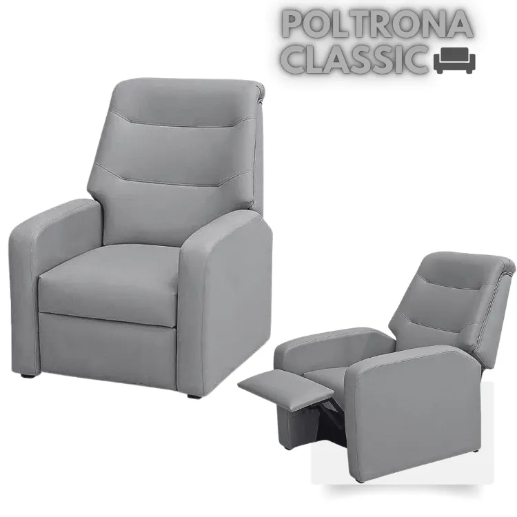 Poltrona Reclinavel MX Classic 1 Estagio Matrix — Linho Cinza 487