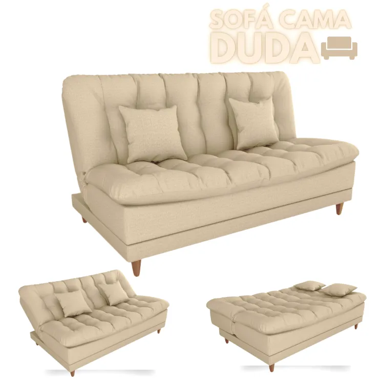 Sofa Cama MX Duda 1 Estagio Matrix — Linho Bege 486