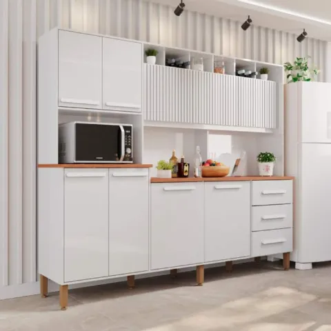 Kit Cozinha Angelina Prime Frisada 9P3G Imop