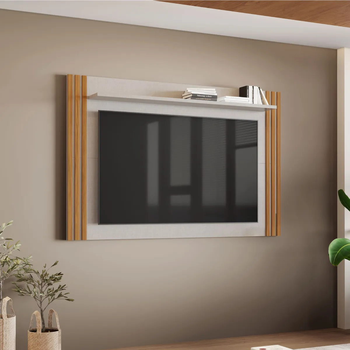 Painel NT 1375 160 Off White Tx.Freijo Trend Notavel — Off White Tx/Freijó Trend