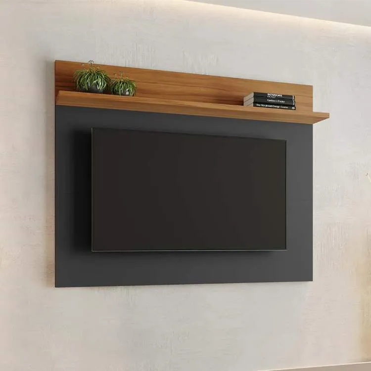 Painel NT 1185 100 Off White.Freijo Trend Notavel Moveis — Preto Tx/FreijóTrend