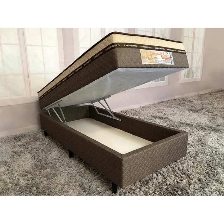 Colchobox Bau Casal Golden 138x188x50 Rondomoveis — Colchobox Baú Solteiro Golden