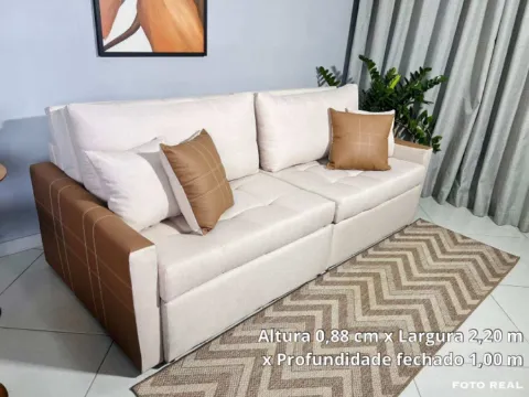 Sofa Cama Monaco 220 2x100cm mais Braco 10cm Orhtobox