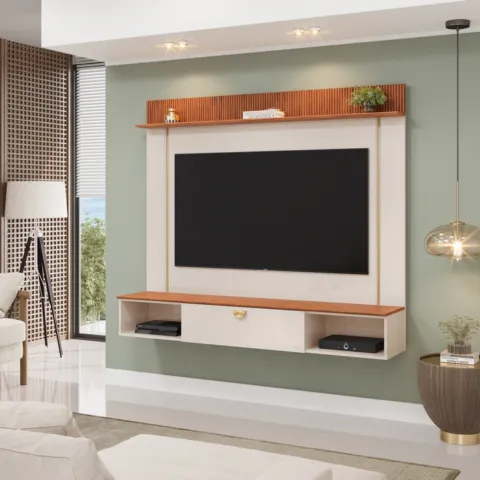 Painel Iza 176 Off White.Freijo DJ Moveis