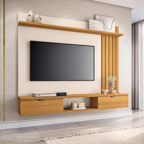 Painel Lets 1.6 Cinamomo.Off White HB Moveis