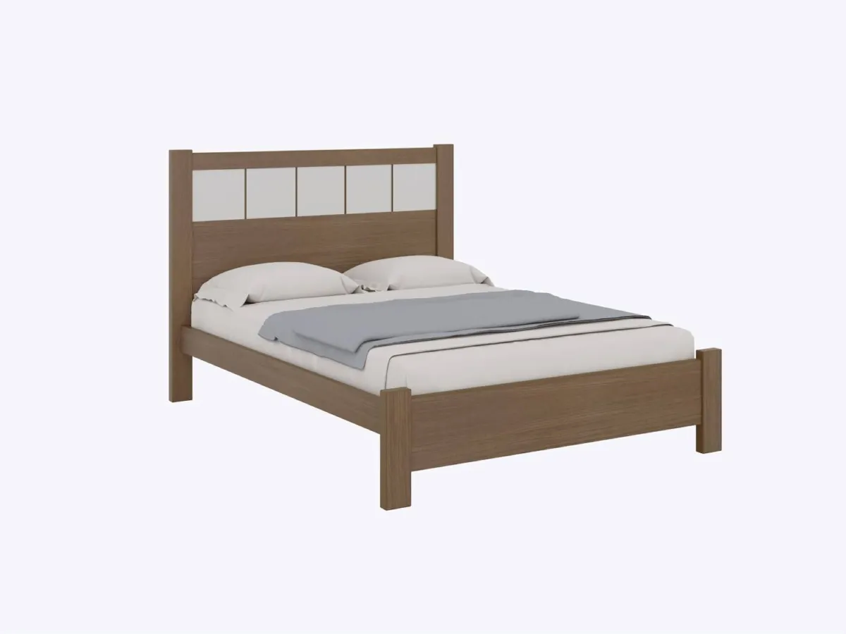 Cama Casal Primicia Plus Castanho.Off White D Doro — Castanho Off White