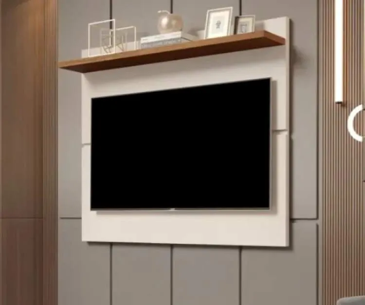 Painel Vivare 108 New Off White.Freijo Giga Moveis — Off White/Freijó