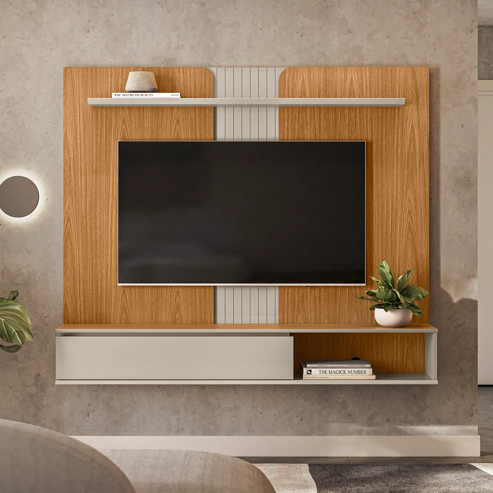 Painel Home Friburgo 160 Nature.Off White Linea Brasil — Nature/Of White