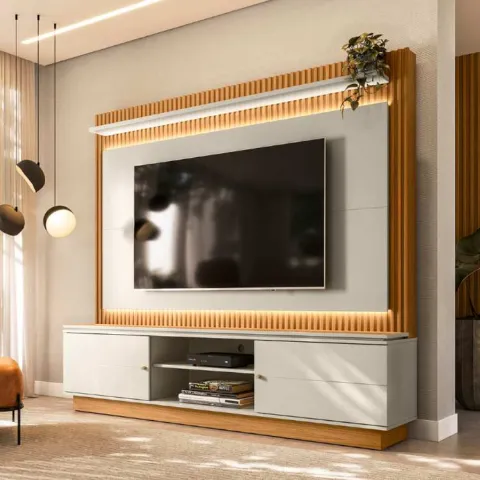 Conjunto Home Guararapes mais 2 Kits Fita Led 1800mm Nature.Off White Linea Brasil
