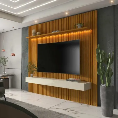 Home Nobre Ripado 185 com LED Naturale.Off White Gelius