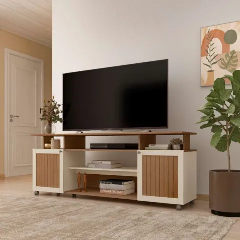 Rack Ipanema 180 2P5N Cinamomo com Off White Artely