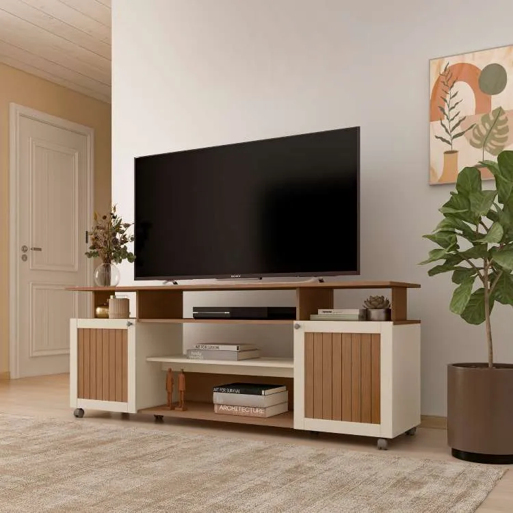Rack Ipanema 180 2P5N Cinamomo com Off White Artely — Cinamomo c/ Off White
