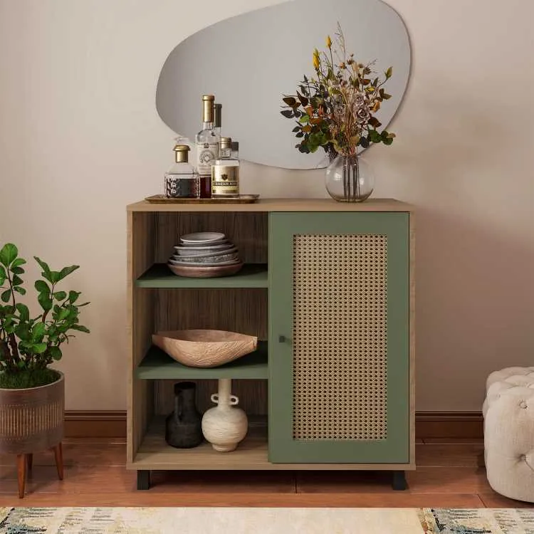 Buffet Charlotte 1P3N Carvalho.Menta Artely — Carvalho/Menta