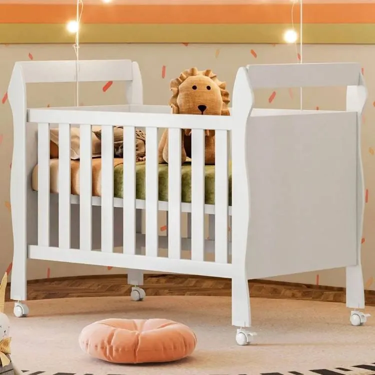 Berco Mini Cama Soninho com 3 Funcionalidades Amadeirado.Branco Tigus — Branco