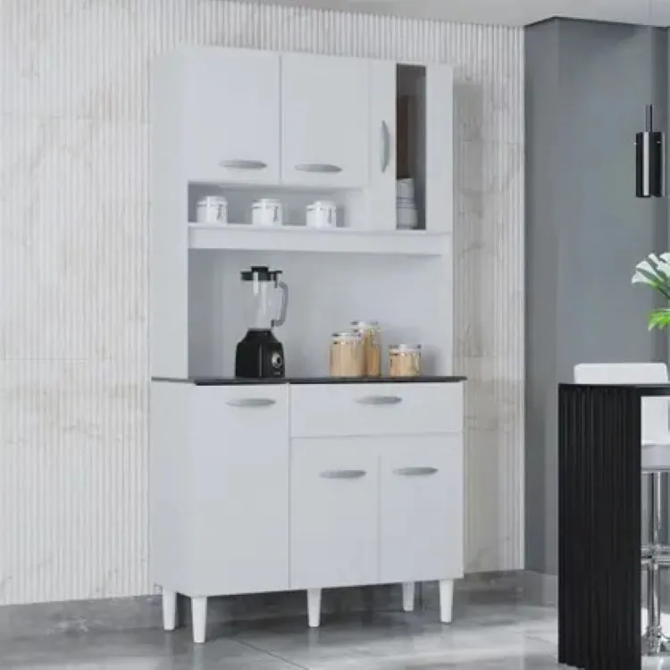 Kit Cozinha Coral 6P1G 90 Poquema — Branco