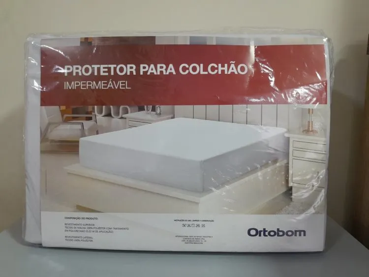 Protetor Impermeavel para Colchao Casal 140x190 Ortobom — Protetor para Colchão Casal 140x190