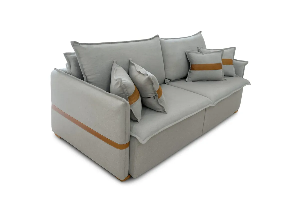 Sofa Retratil Reclinavel sem Caixa Leticia 220 Linho Saturno Azul 14 Idealle — Linho Cinza Claro 2665
