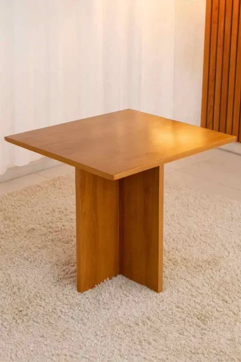 Mesa Salinas 90x90 Tampo Dakota MDF sem Vidro Cel Moveis