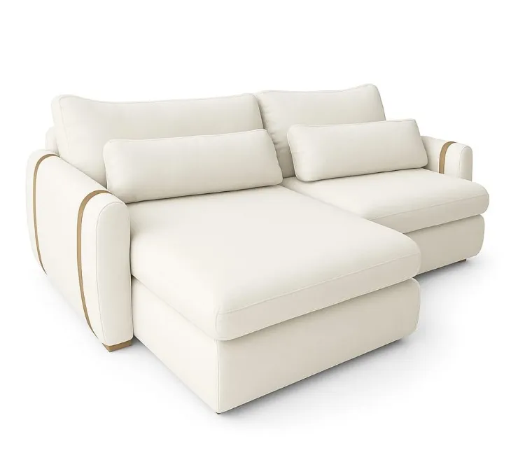 Sofa Cama Retratil Reclinavel Zeus/Theo 230 2x100 + Braco 15cm Linho Azul Marinho 16 Idealle — Sofá Zeus/Theo 230 - Linho Branco