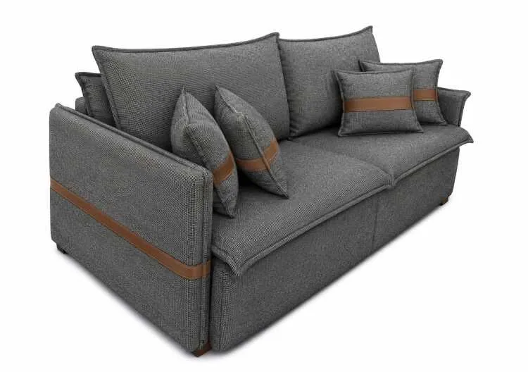Sofa Retratil Reclinavel sem Caixa Leticia 220 Linho Saturno Azul 14 Idealle — Linho Grafite 06
