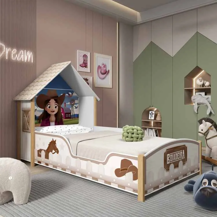 Cama Infantil Boiadeira 90 Branco Gelius — Cama Infantil Boiadeira - Branco