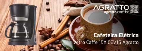 Cafeteira Eletrica Vetro Coffe 15 Xicaras CEV15 01 127v Agratto