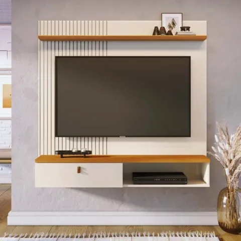 Bancada Suspensa Iris 141 Cinamomo.Off White Madetec