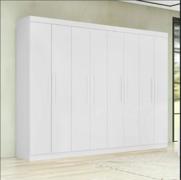 Roupeiro Andara Soft 8P4G Lopas Moveis — Branco